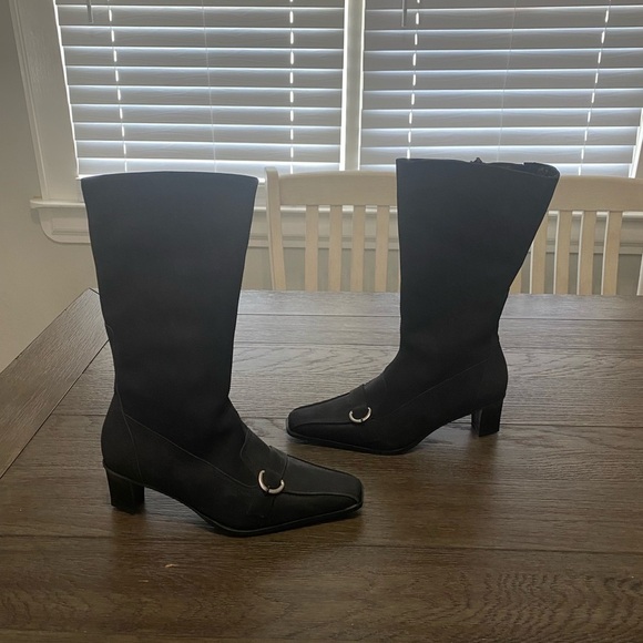 NWT Eric Michael Denmark Heel Black Dress Boot | Calf Height | Size 41/9 - Picture 4 of 12